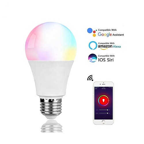 اللمبة الذكيه متعددة الألوان بخاصية التحكم السلس عن بعد من خلال الجوال 9 واط E27 | LED Smart Bulb