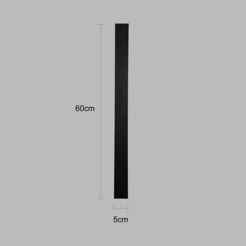 ابليك جداري مودرن اسود إنارة لون اصفر 60 سم